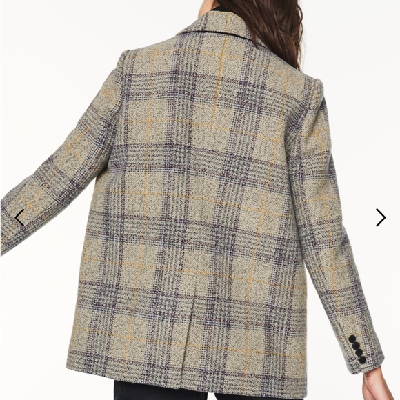 Ba-sh ba&sh bash Blazer Leto Suit Jacket Plaid Wool Tailored $665 - Picture 4 of 9